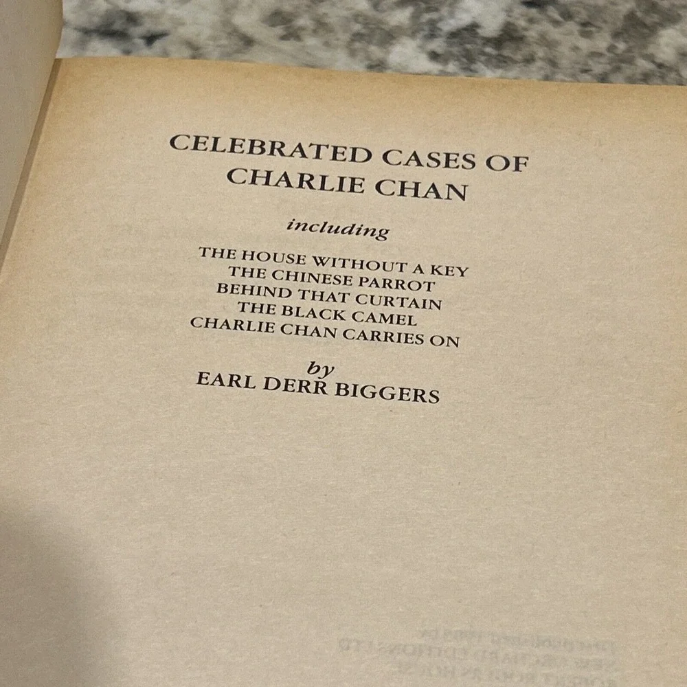 Celebrated‎ Cases Of Charlie Chan The Master Sleuth Book By E.D. Biggers